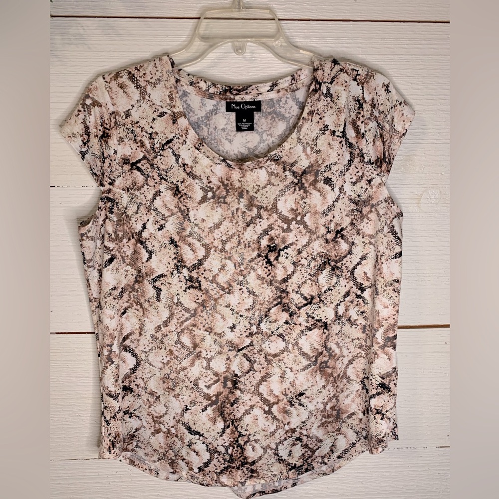 Nue Options Short Sleeve Blouse.  Size Medium.